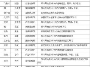 真三国无双霸武将专属武器全面解析与一览表