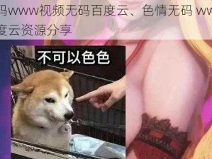 色情无码www视频无码百度云、色情无码 www 视频无码百度云资源分享