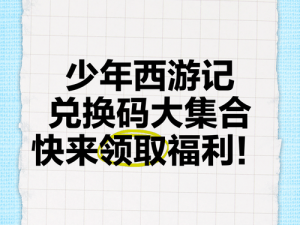 少年西游记礼品码五种兑换秘籍分享：实用指南助你轻松获取丰厚奖励