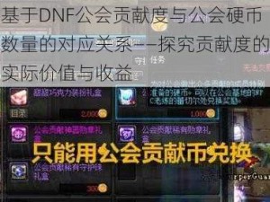 基于DNF公会贡献度与公会硬币数量的对应关系——探究贡献度的实际价值与收益