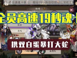 阴阳师极速魂十挑战：揭秘19秒阵容极致输出策略攻略