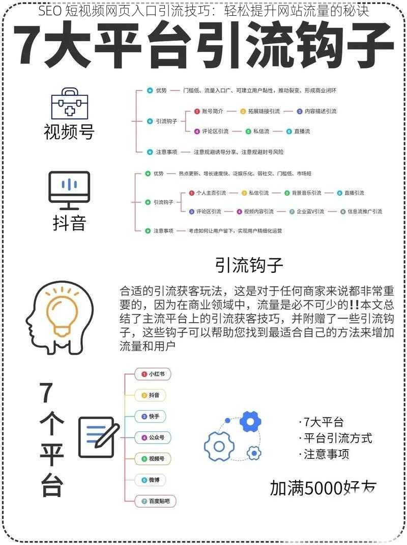 SEO 短视频网页入口引流技巧：轻松提升网站流量的秘诀