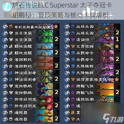 炉石传说ELC Superstar 太子夺冠卡组揭秘：登顶策略与核心卡牌解析