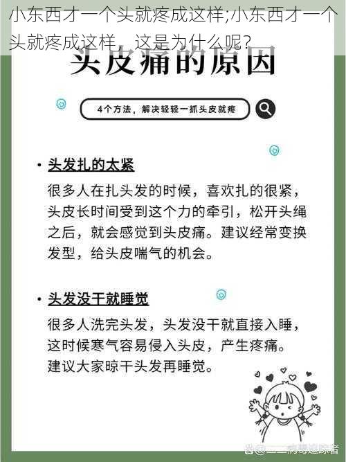 小东西才一个头就疼成这样;小东西才一个头就疼成这样，这是为什么呢？