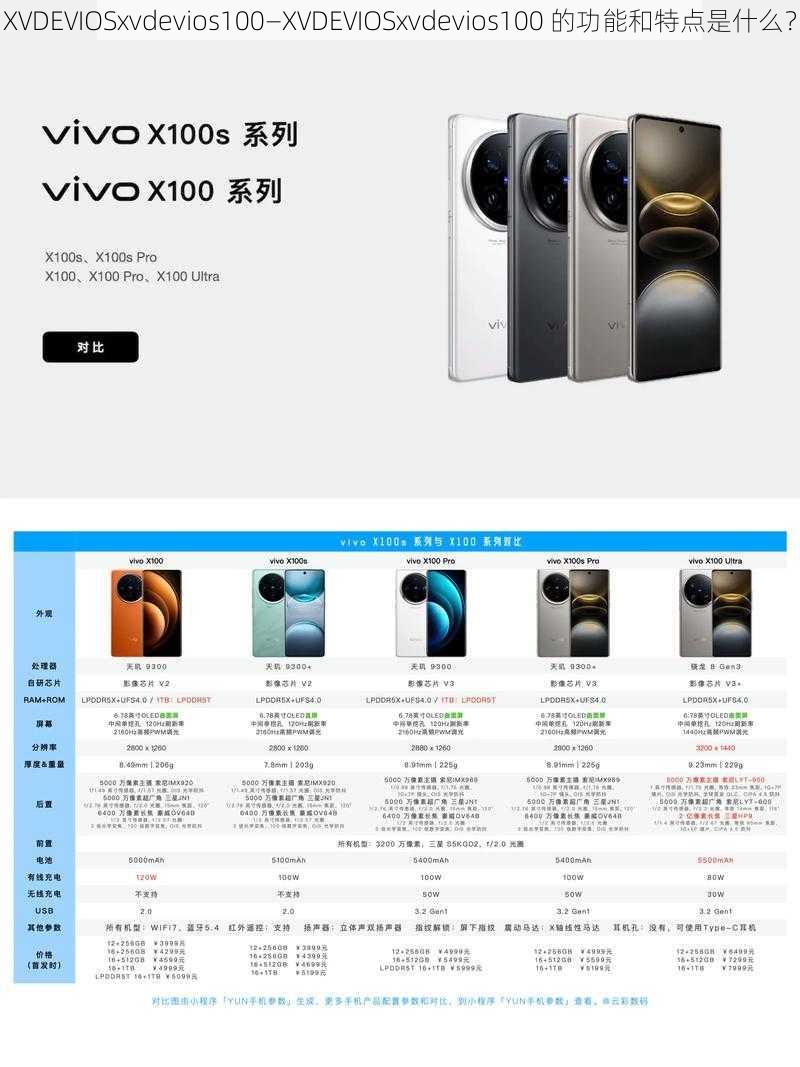 XVDEVIOSxvdevios100—XVDEVIOSxvdevios100 的功能和特点是什么？