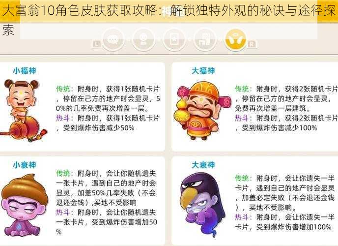 大富翁10角色皮肤获取攻略：解锁独特外观的秘诀与途径探索