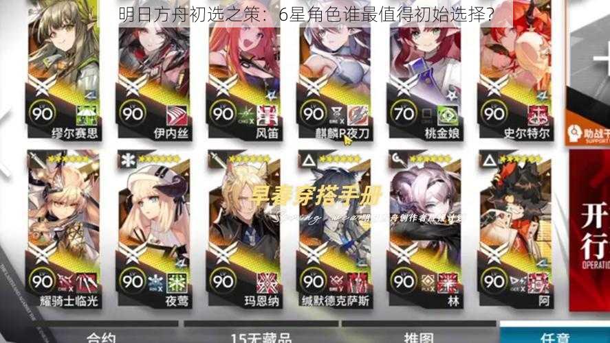 明日方舟初选之策：6星角色谁最值得初始选择？