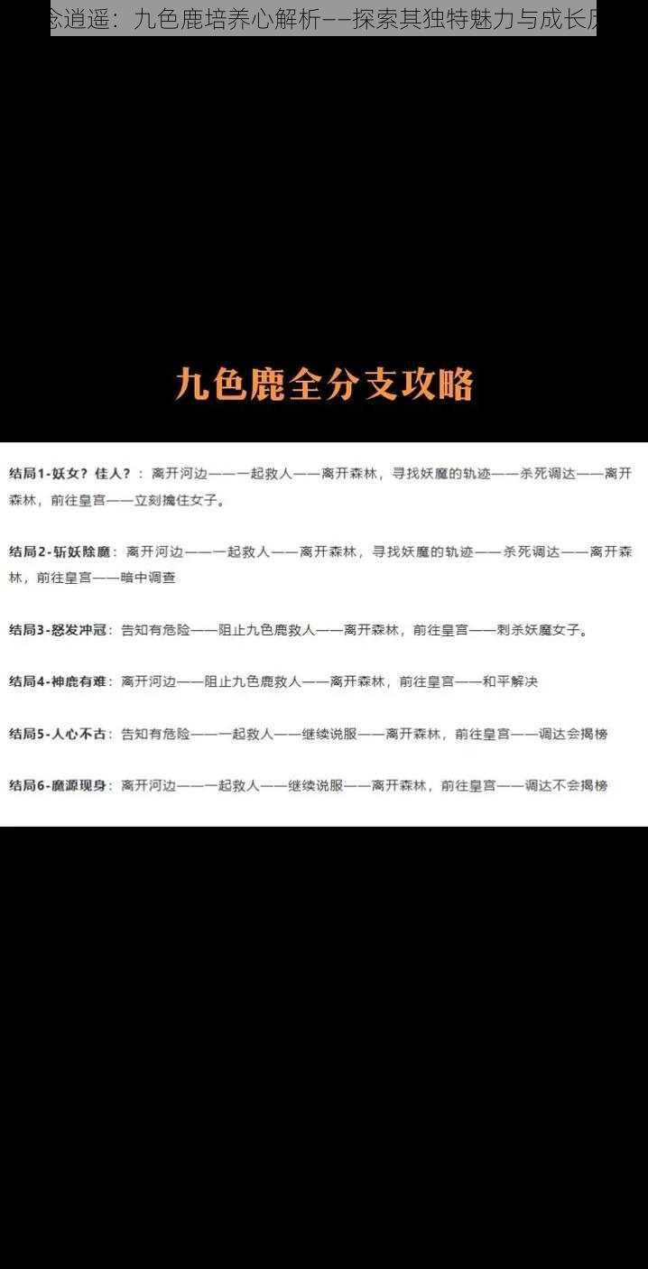 一念逍遥：九色鹿培养心解析——探索其独特魅力与成长历程