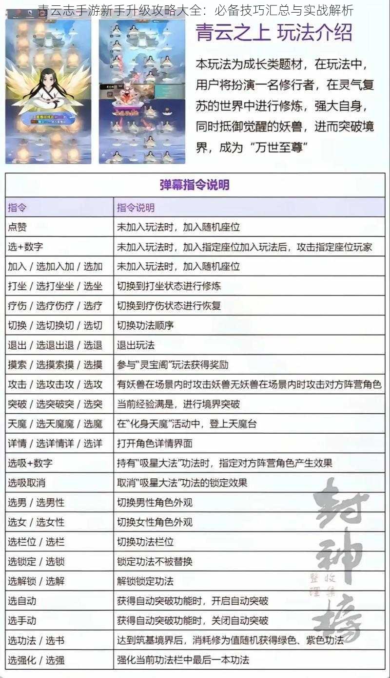 青云志手游新手升级攻略大全：必备技巧汇总与实战解析