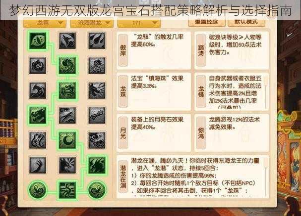 梦幻西游无双版龙宫宝石搭配策略解析与选择指南