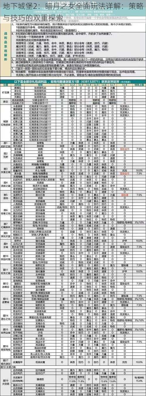 地下城堡2：暗月之女全面玩法详解：策略与技巧的双重探索