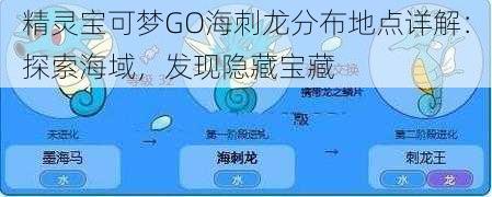 精灵宝可梦GO海刺龙分布地点详解：探索海域，发现隐藏宝藏