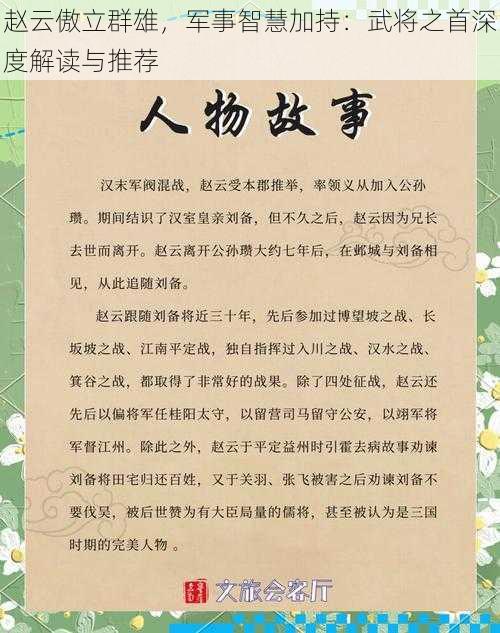 赵云傲立群雄，军事智慧加持：武将之首深度解读与推荐